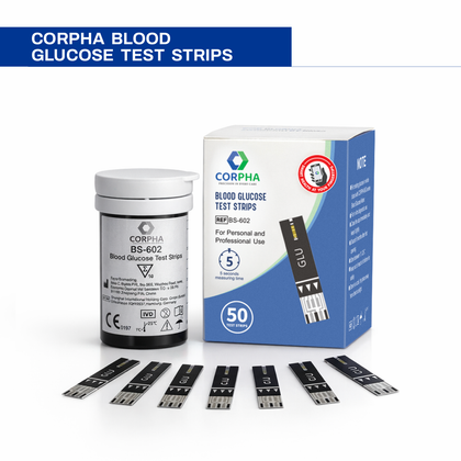 CORPHA Blood Glucose Meter Test Strips - 50s
