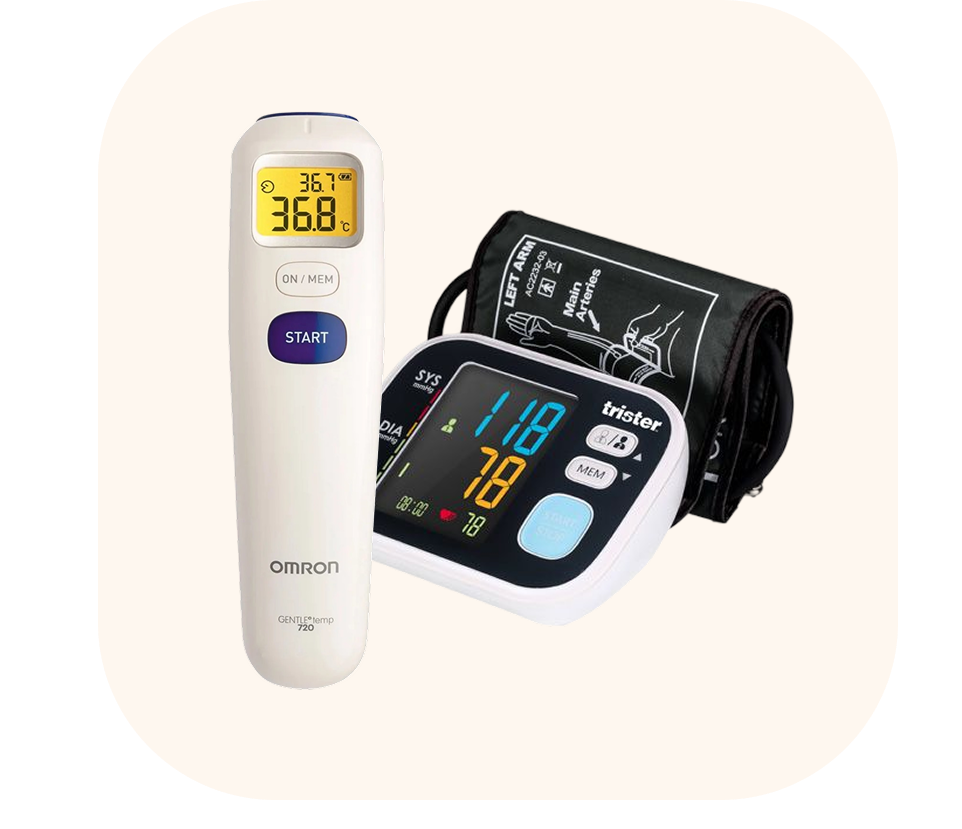 Home healthcare essentials – BP monitors, thermometers, supports UAE