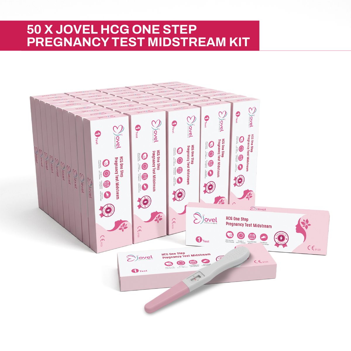 Jovel HCG One Step Pregnancy Test Midstream - 50 Tests