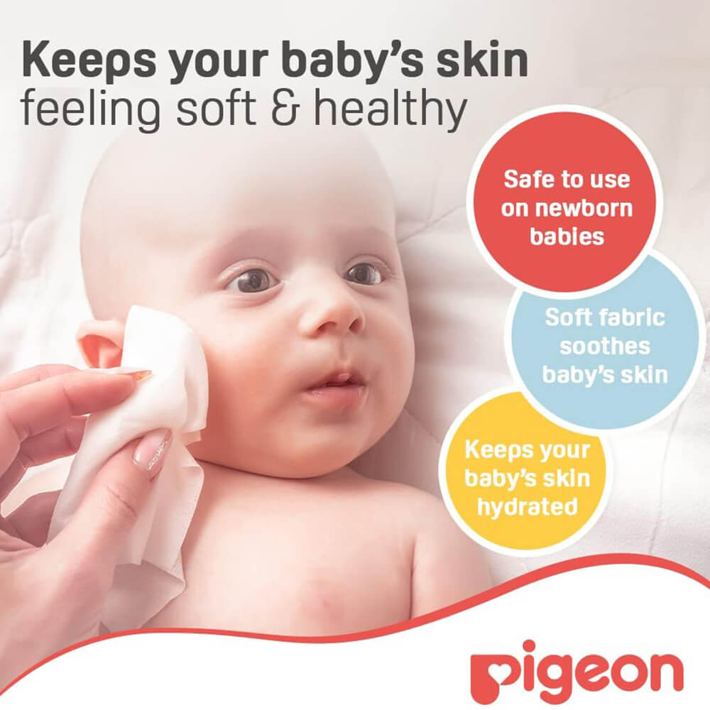 80163P1 PIGEON BABY 100% PURE WATER WIPES 70 SHEETS,Disposable Baby Wipes