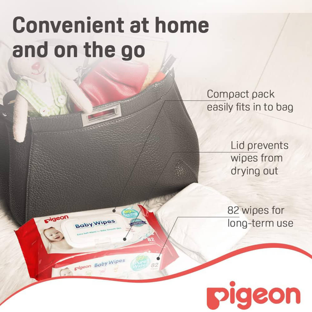 80163P1 PIGEON BABY 100% PURE WATER WIPES 70 SHEETS,Disposable Baby Wipes