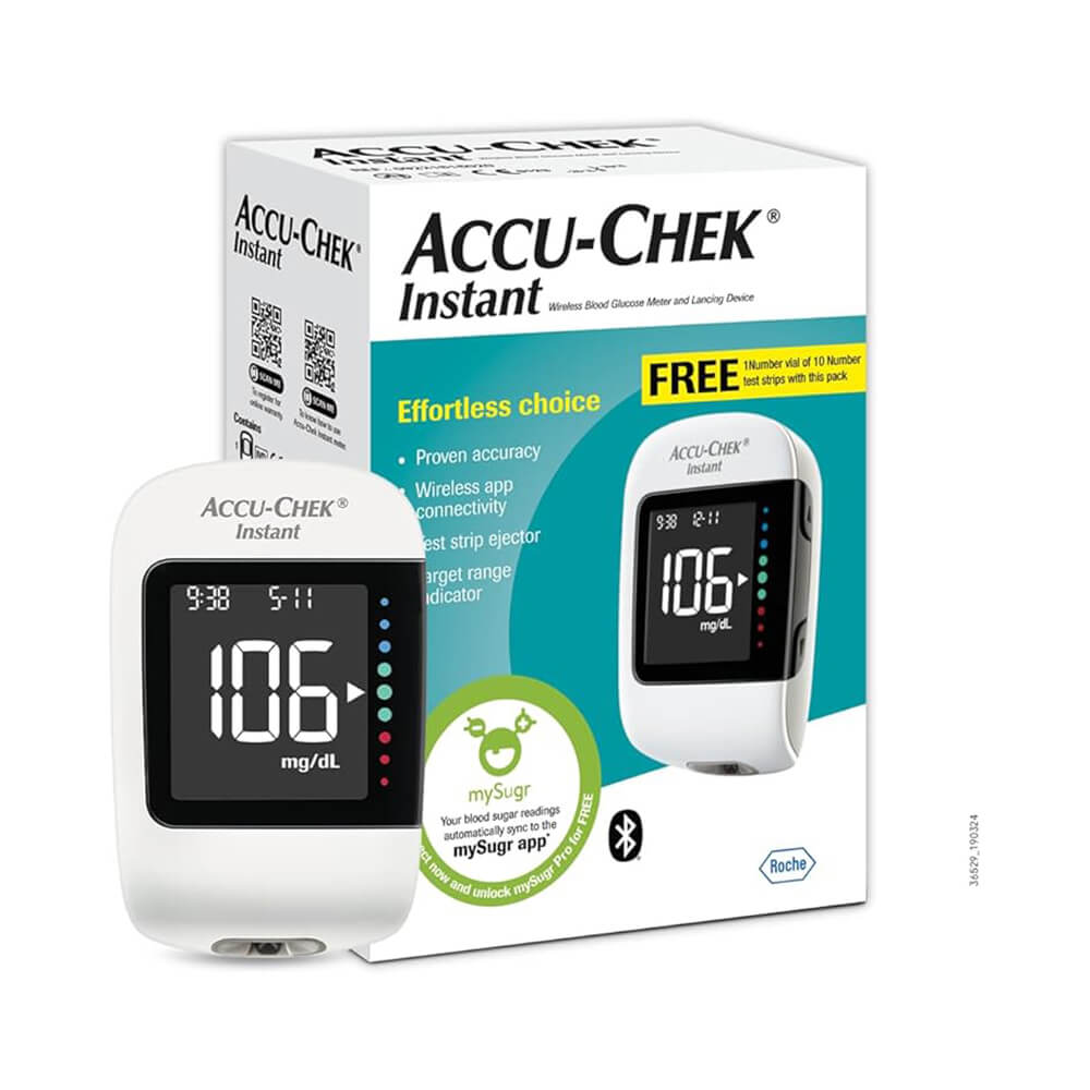 Blood sugar monitoring kit with 10 test strips and digital BP monitor