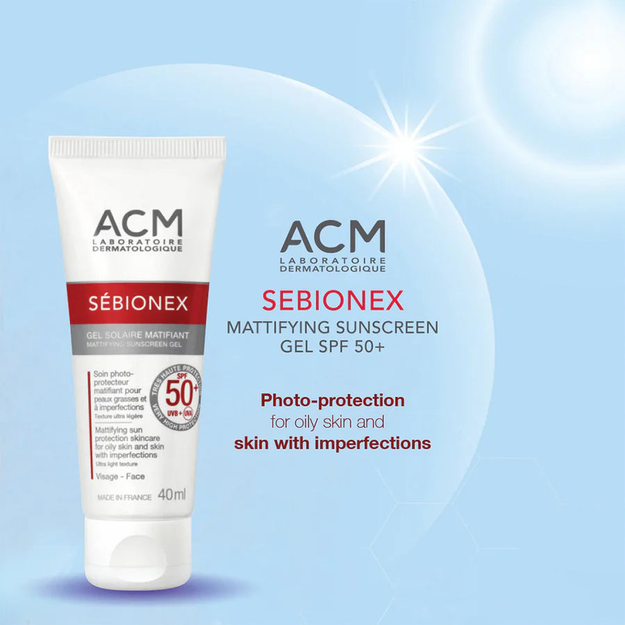 ACM Sebionex SPF 50+ Mattifying Sun Protection Gel - 40ml, Sunscreen
