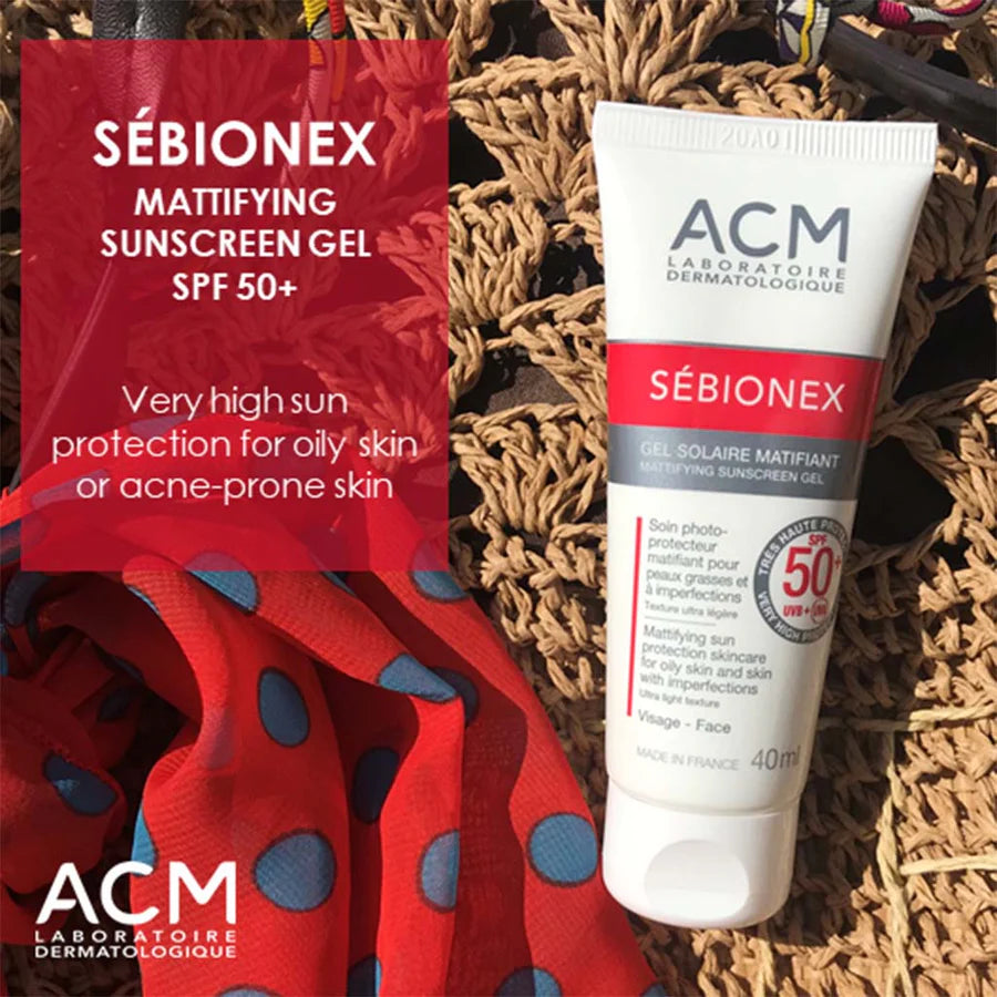 ACM Sebionex SPF 50+ Mattifying Sun Protection Gel - 40ml, Sunscreen