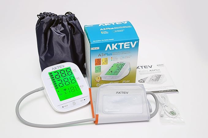 AKTEV A3 Plus Automatic Upper Arm Blood Pressure Monitor, Blood Pressure Monitors
