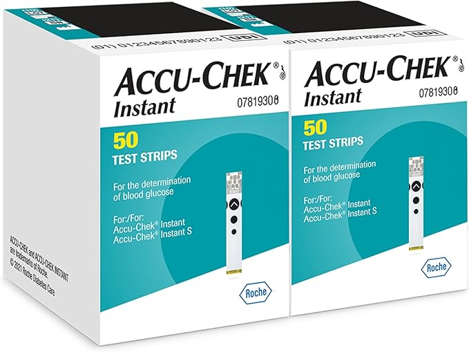 Accu-Chek Instant Blood Glucose Test Strips 50s - 1+1 Offer Pack, Blood Glucose Test Strips