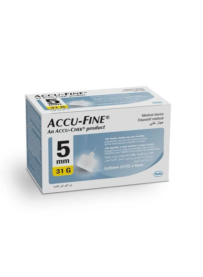 Accu-Fine Insulin Pen Needles 31G x 5mm, Medical Needles