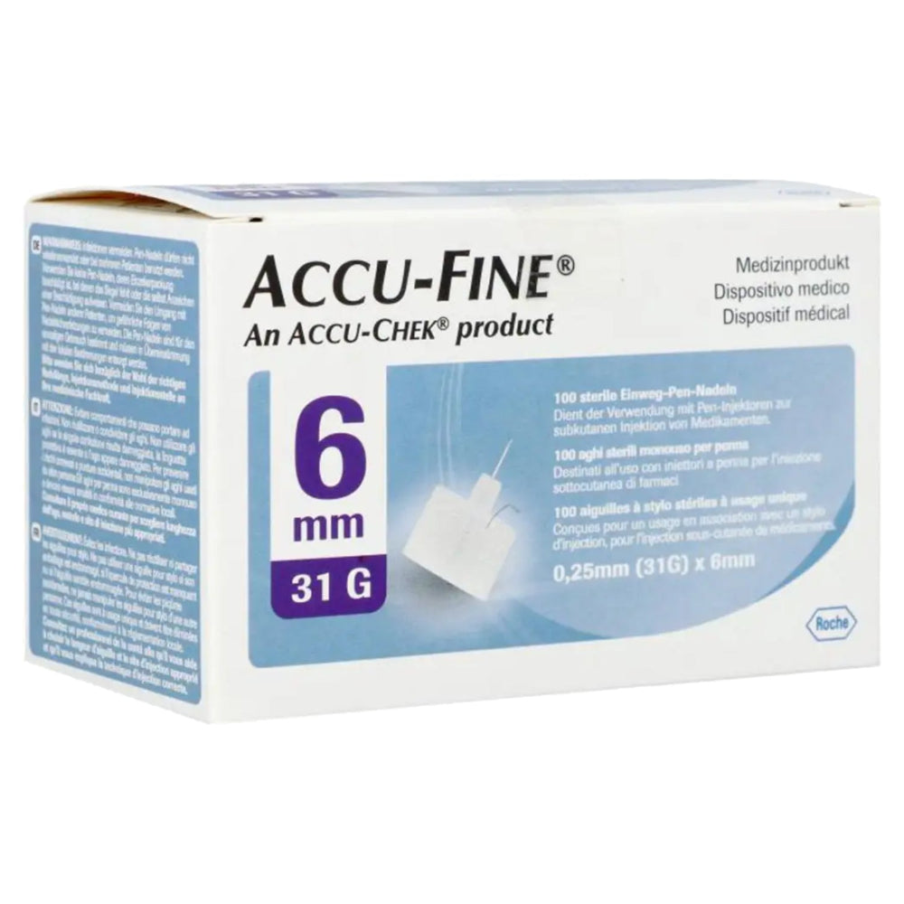Accu-Fine Insulin Pen Needles 31G x 6mm, Medical Needles