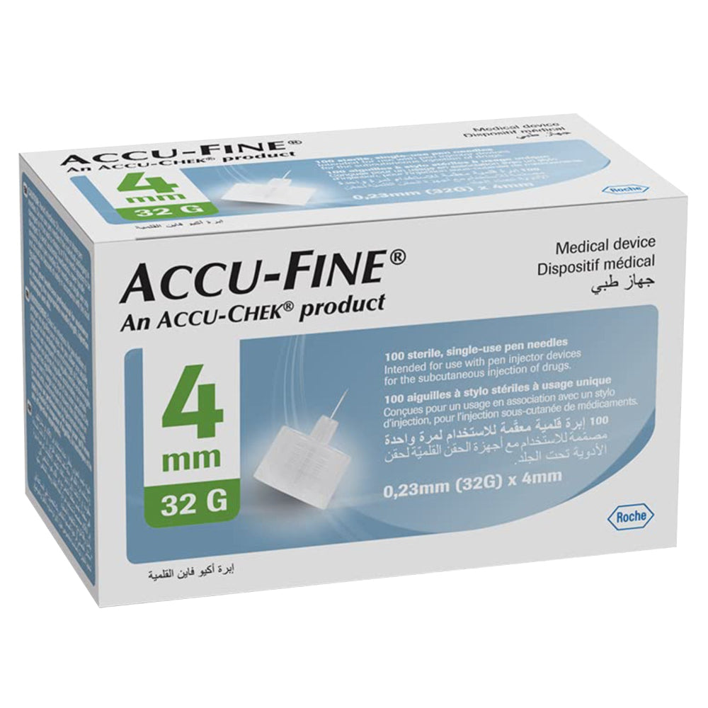 Accu-Fine Insulin Pen Needles 32G x 4mm, Medical Needles