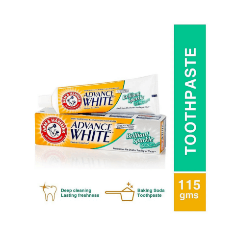 Arm & Hammer Advance White Brilliant Sparkle Cream Toothpaste - 115g, Toothpaste