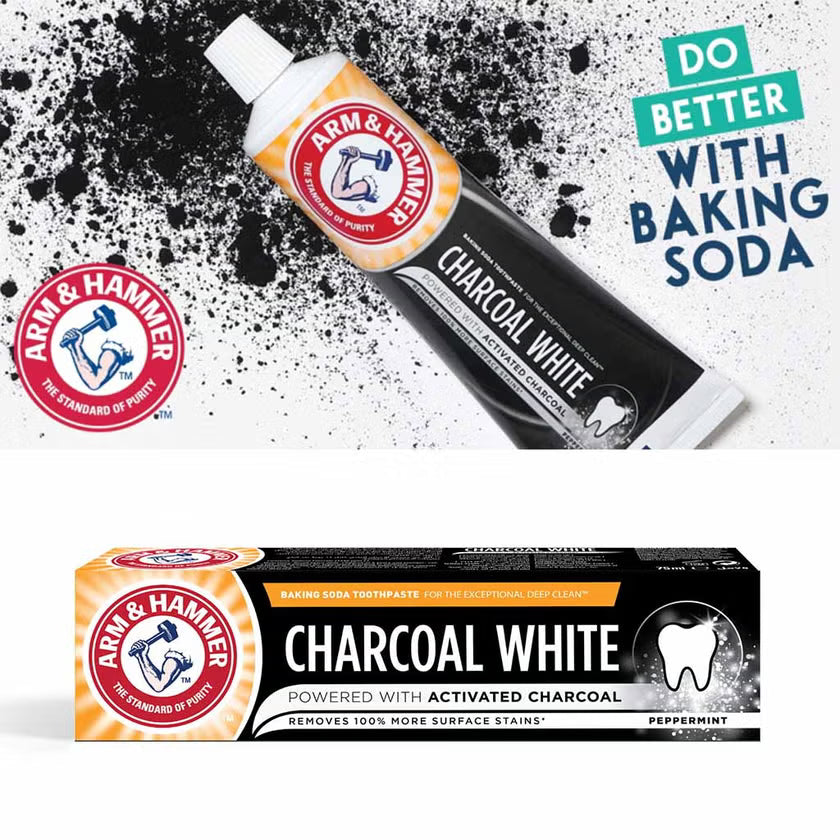 Arm & Hammer Charcoal White Toothpaste - 75ml, Toothpaste