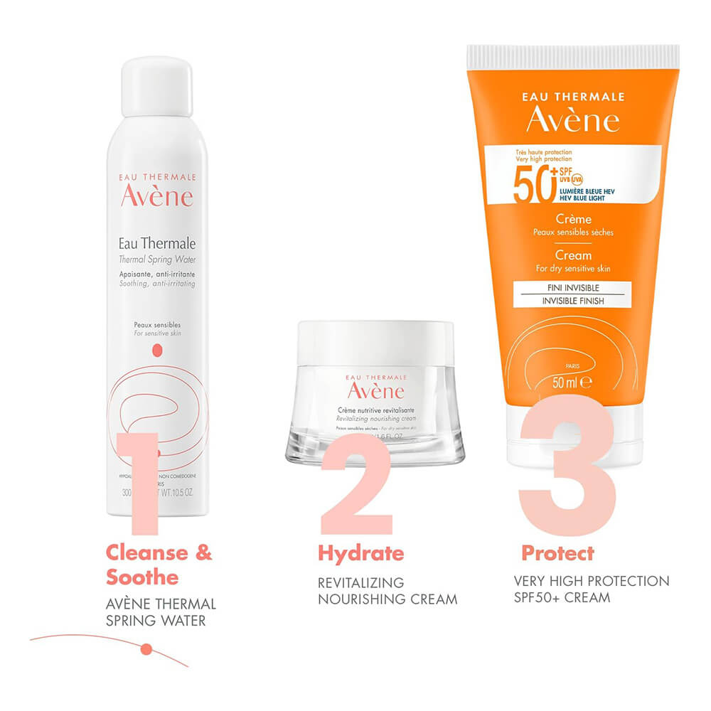 Dermatologist-recommended Avène SPF 50+ cream for sun safety