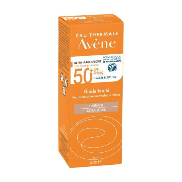Avene SPF 50+ Tinted Facial Sunscreen Fluid - 50ml, Sunscreen