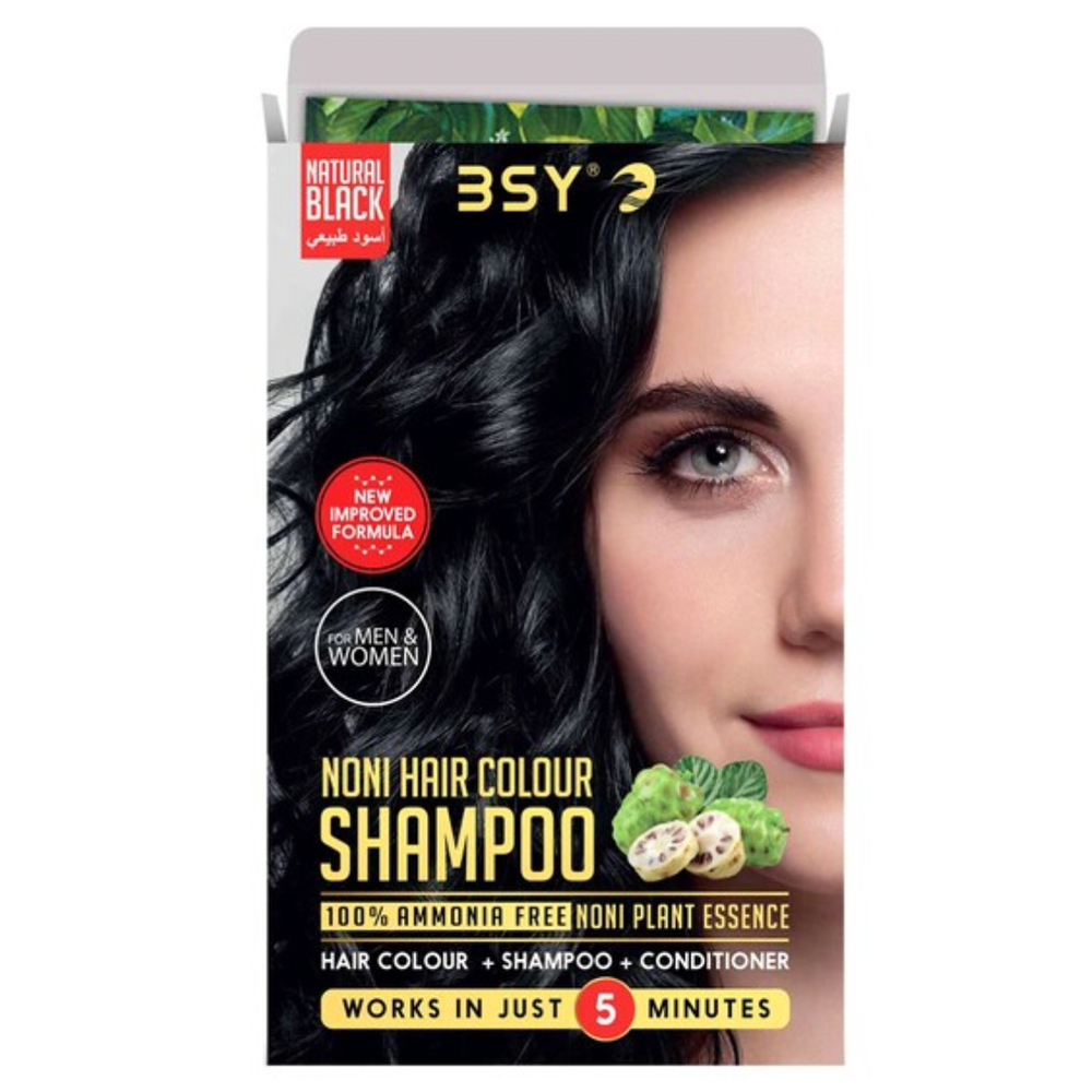 BSY Noni Black Hair Magic Shampoo - 20ml x 20 Sachets, Shampoo