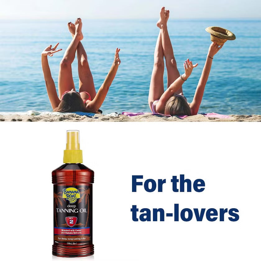 Banana Boat Deep Tanning Oil SPF 2 - 236ml, Tanning Oil & Lotions