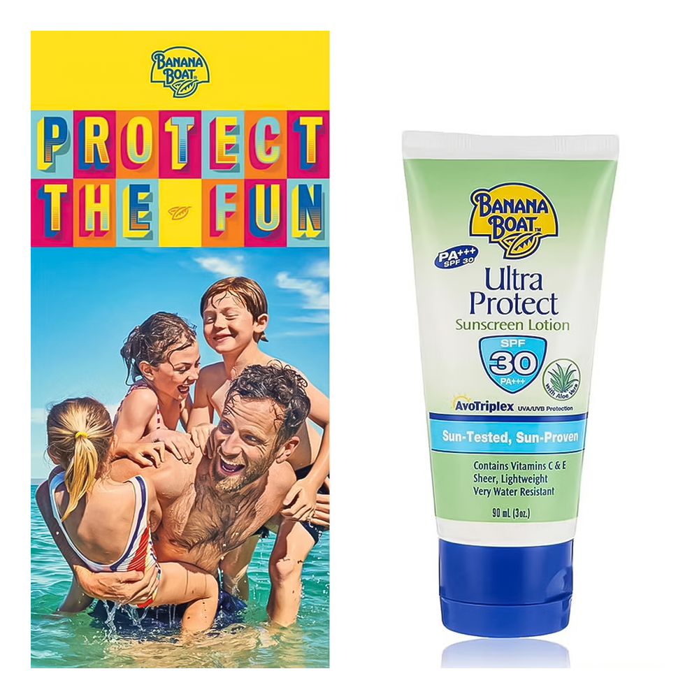 Banana Boat Ultra Protect Sunscreen Lotion SPF 30 - 90ml, Sunscreen