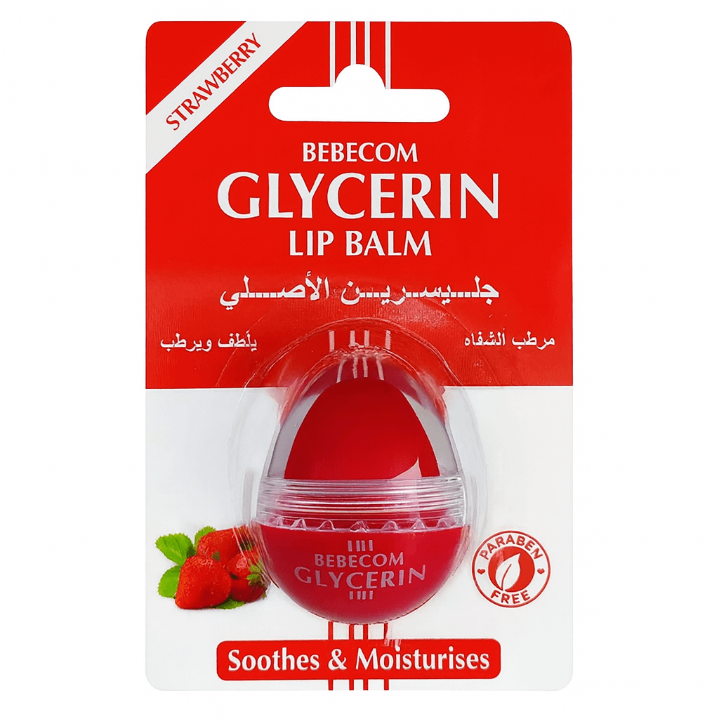 Bebecom Glycerine Lip Balm Strawberry - 10g, Lip Balms