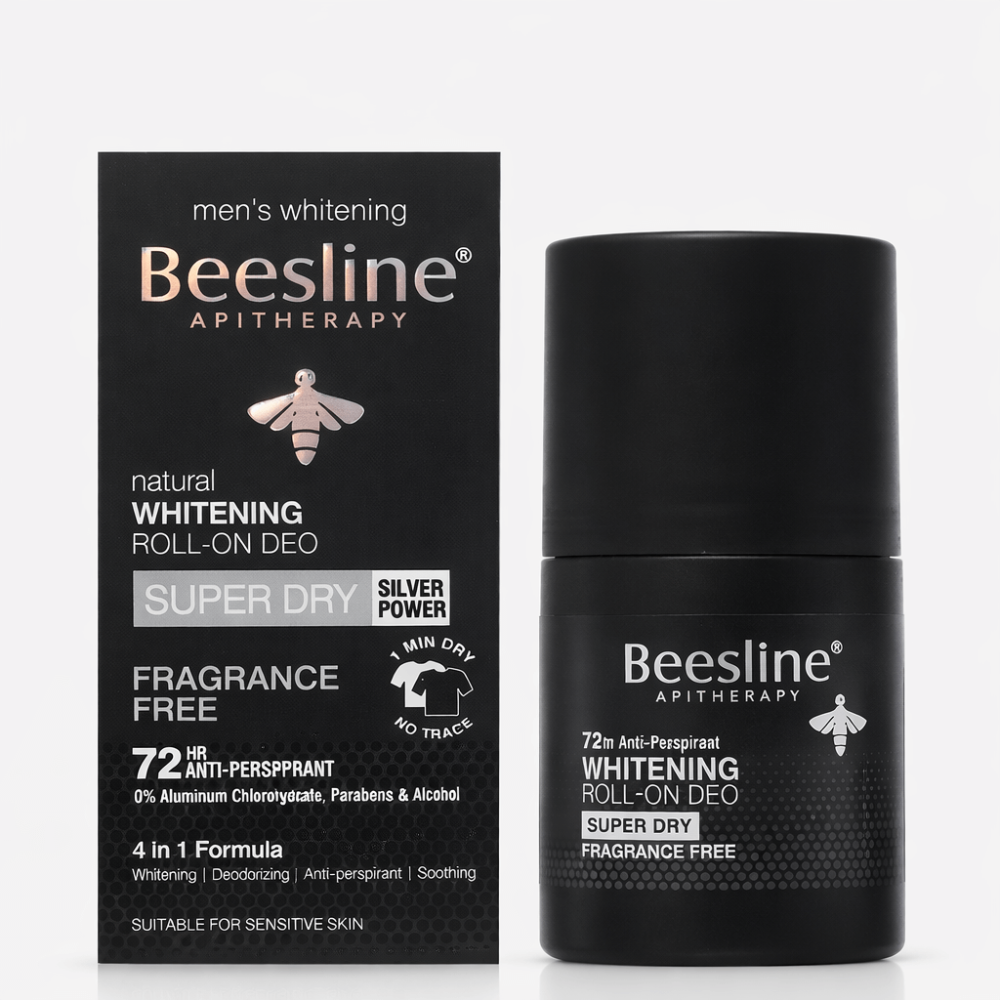 Beesline Men Whitening Roll-On Deodorant Super Dry - 50ml, Deodorants