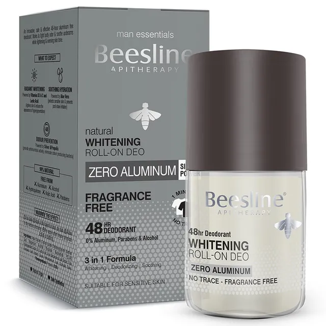 Beesline Men Whitening Zero Aluminum Roll-On Deodorant - 50ml, Deodorants