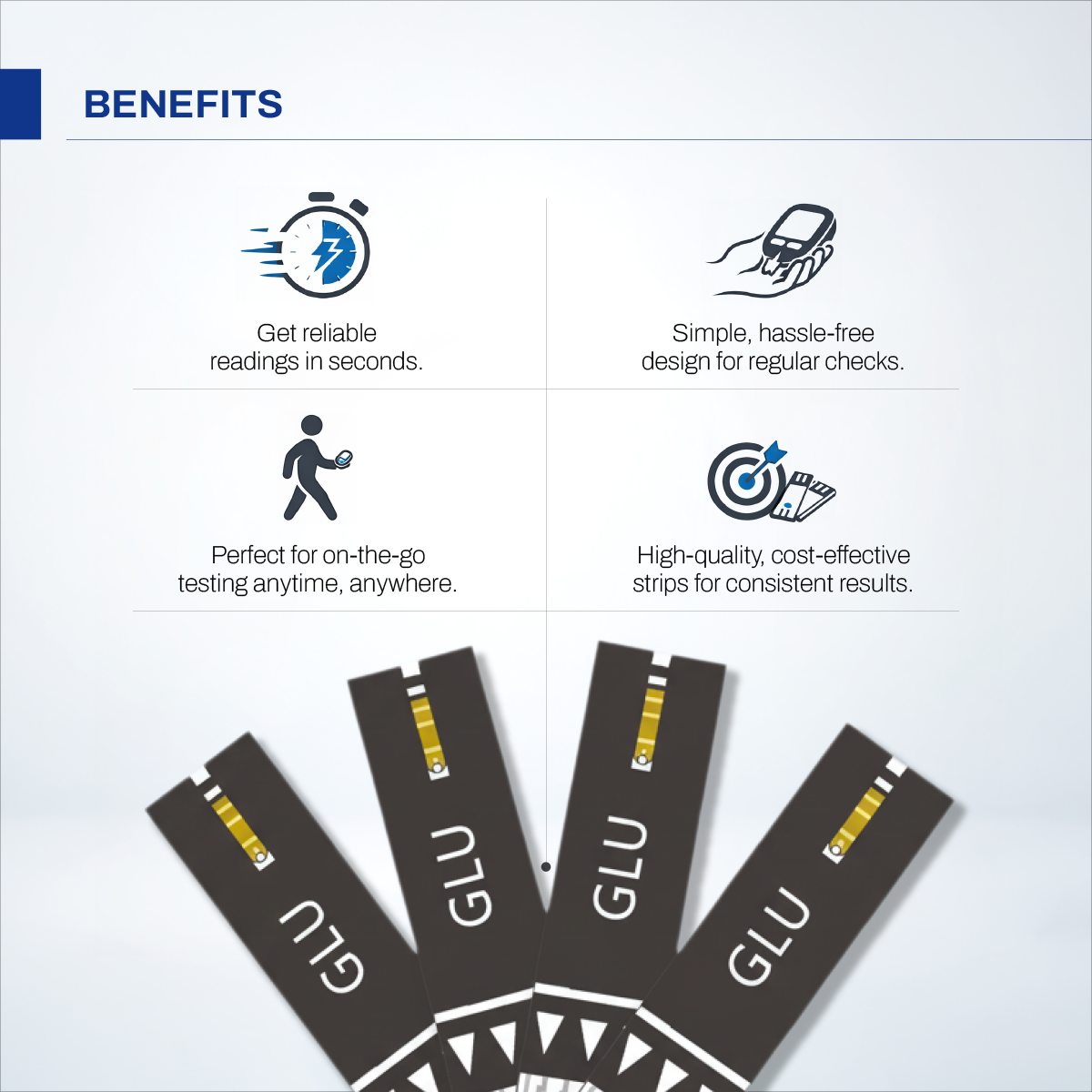 CORPHA Blood Glucose Meter Test Strips - 50s
