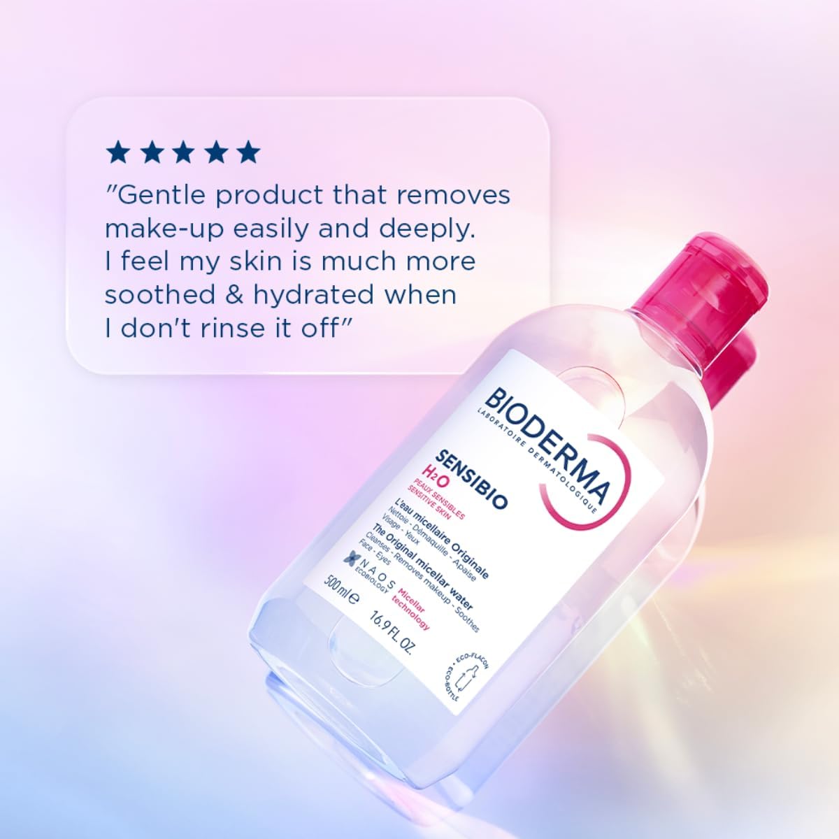 Bioderma Sensibio H2O Make-Up Remover Micellar Water - 500ml (Pack of 2), Makeup Removers