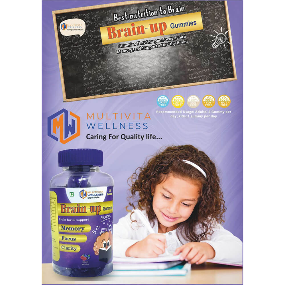 Brain Up Focus Gummies – 30’s,Herbal Supplements