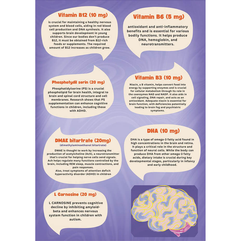 Brain Up Focus Gummies – 30’s,Herbal Supplements