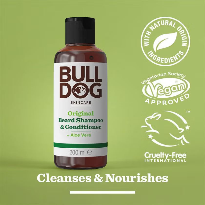 Bulldog Original 2-in-1 Beard Shampoo & Conditioner 200ml, Shampoo & Conditioner Sets