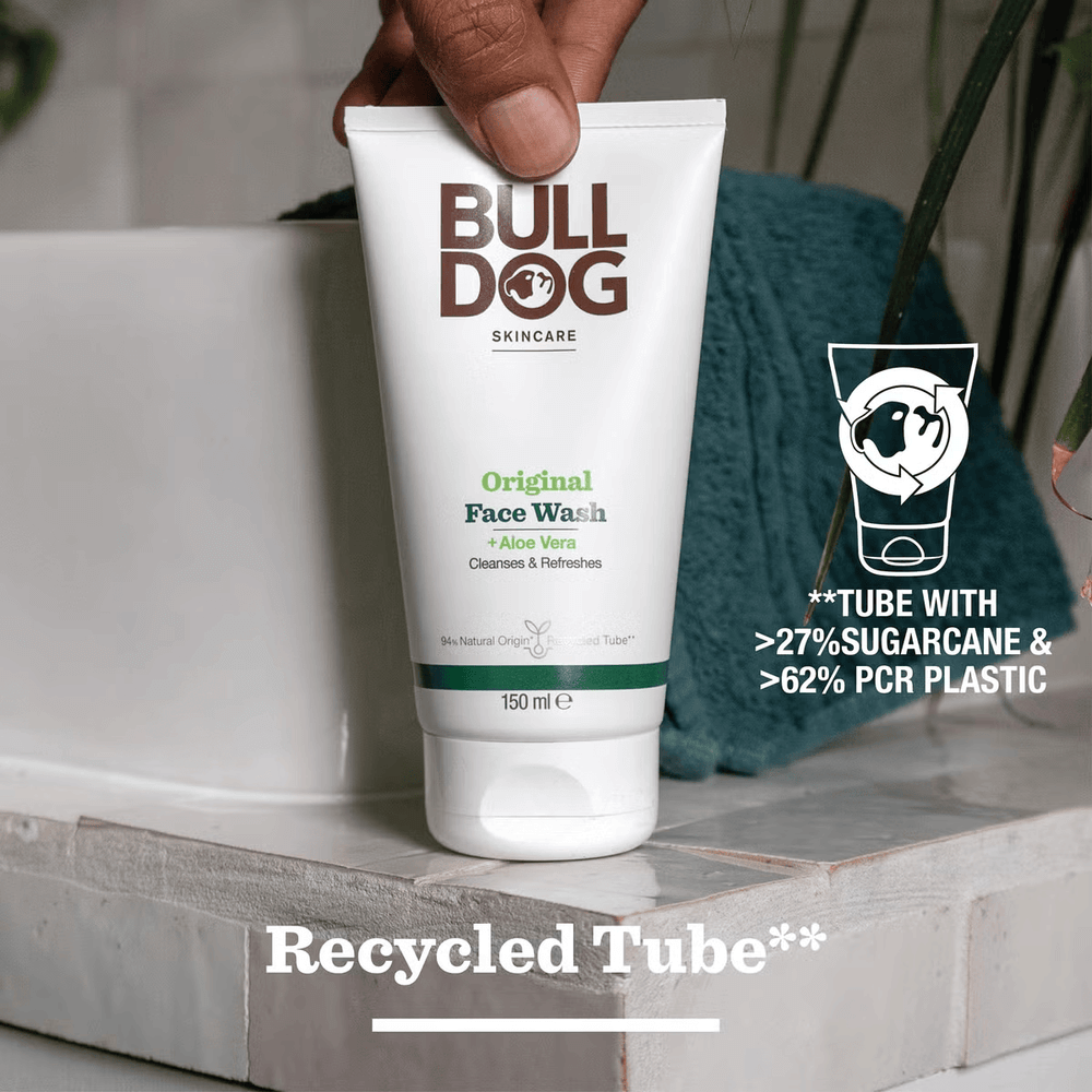 Bulldog Skincare Face Wash for Men with Aloe Vera - 150ml, Facial Cleansers