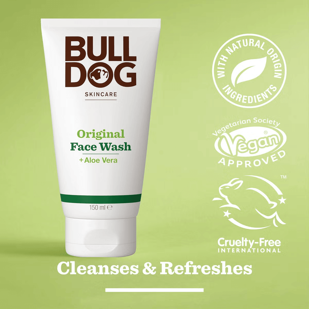 Bulldog Skincare Face Wash for Men with Aloe Vera - 150ml, Facial Cleansers