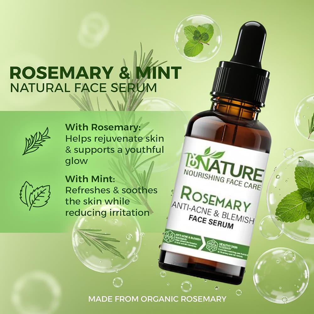 By Nature anti-acne serum with herbal rosemary extract – 50ml