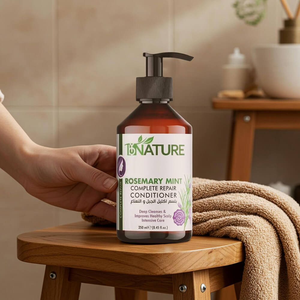 Natural rosemary and mint conditioner – scalp-soothing and strengthening