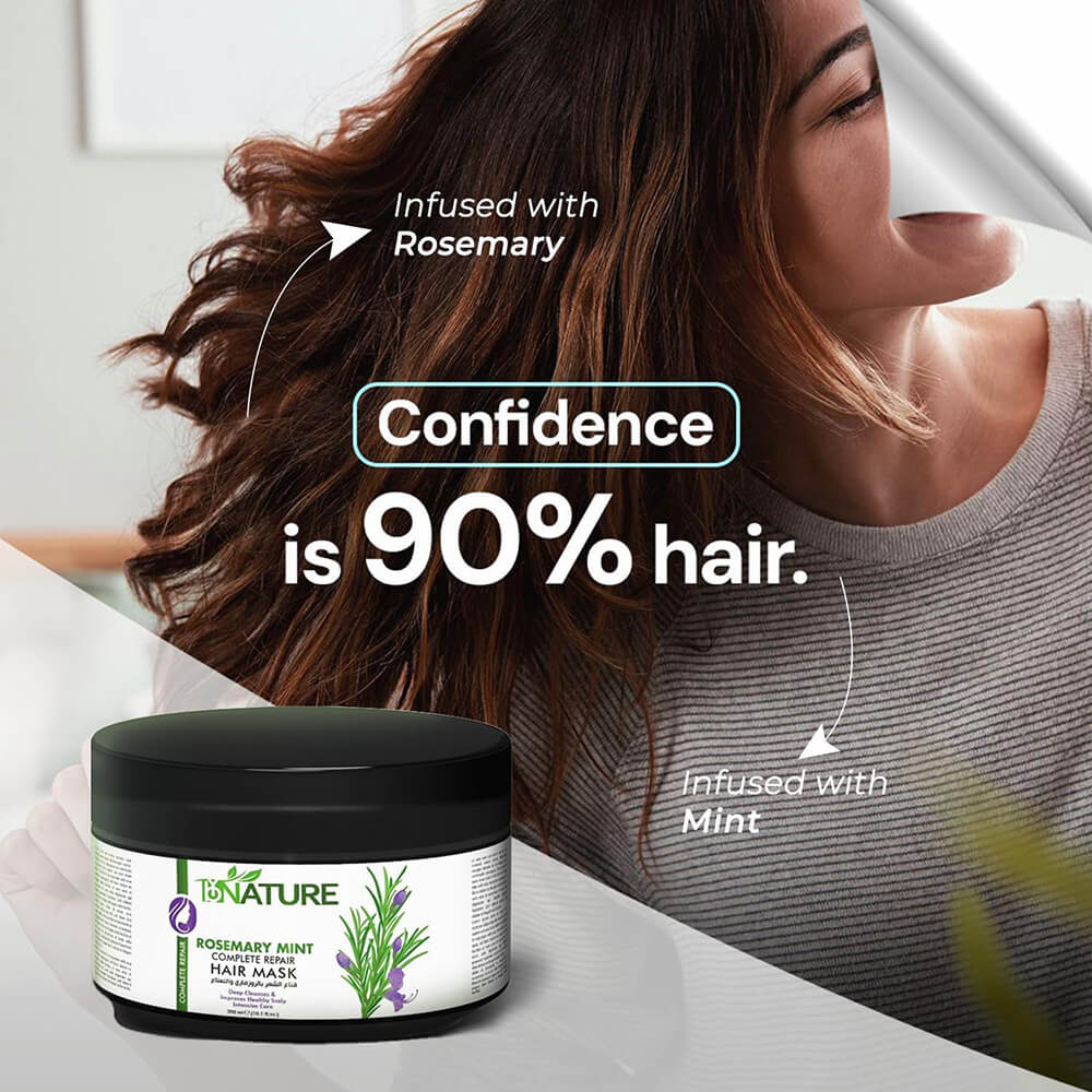 Nourishing botanical hair treatment with mint and rosemary – ByNature