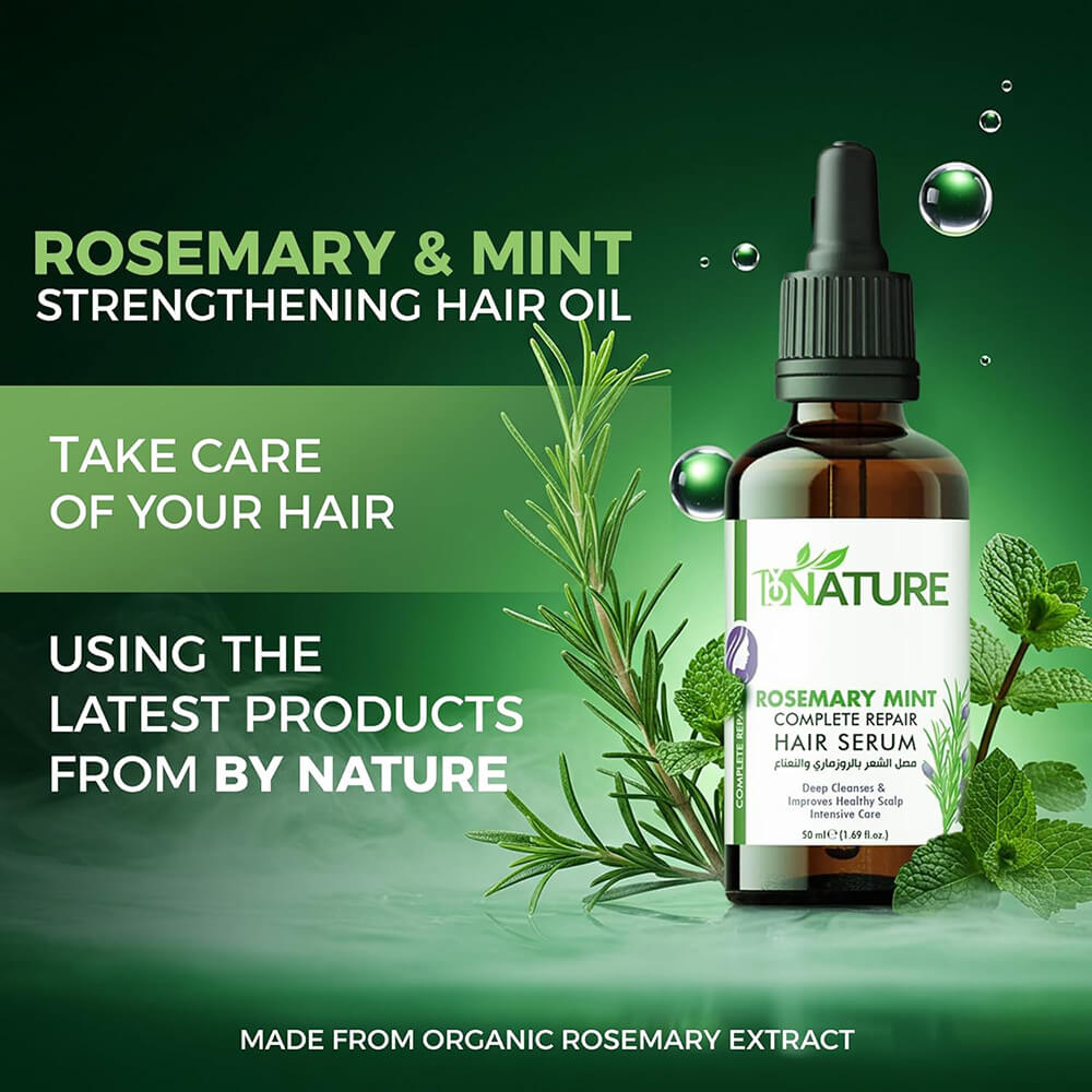 ByNature nourishing hair serum for frizz, shine, and scalp care
