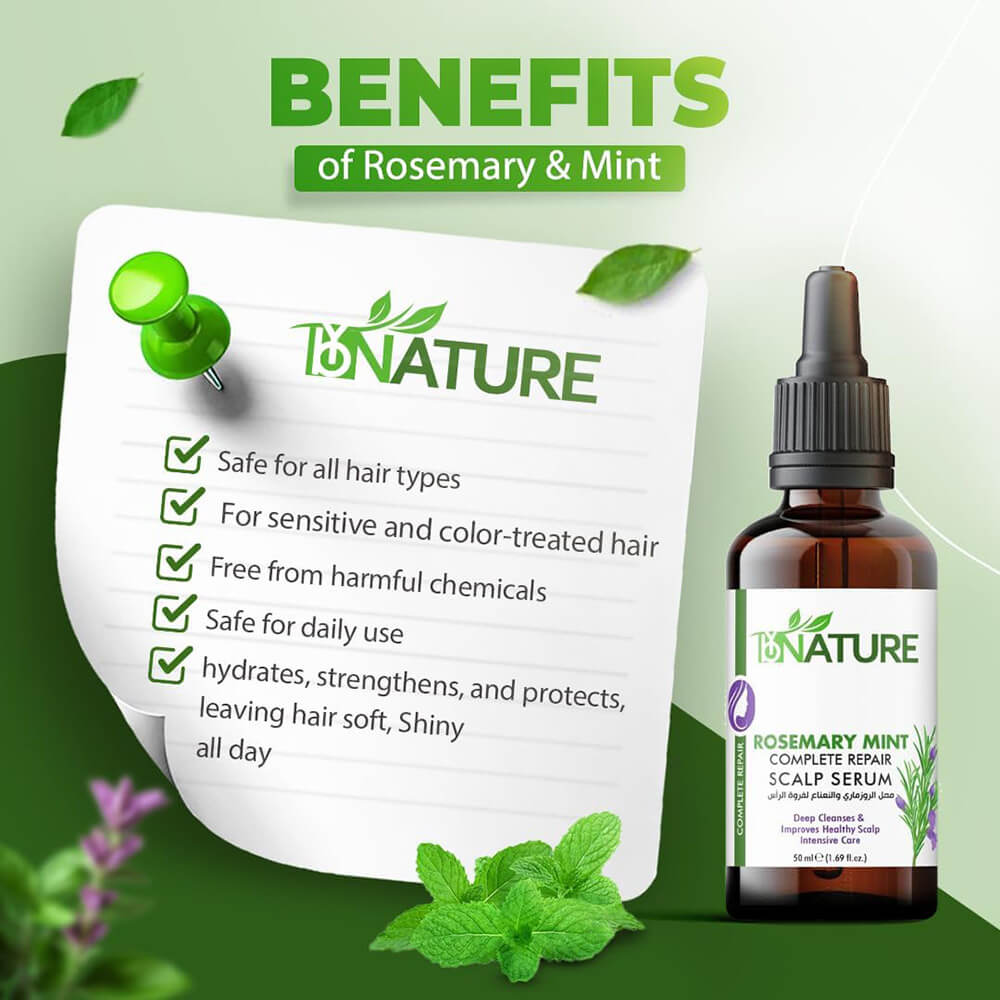 Soothing scalp serum with rosemary and mint – ByNature 50ml
