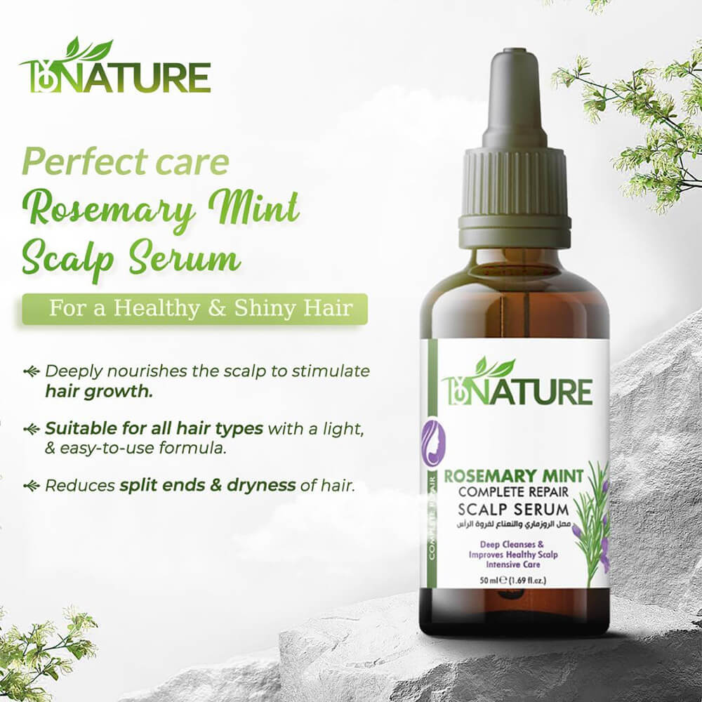 Cooling mint-infused scalp serum for hair health – ByNature