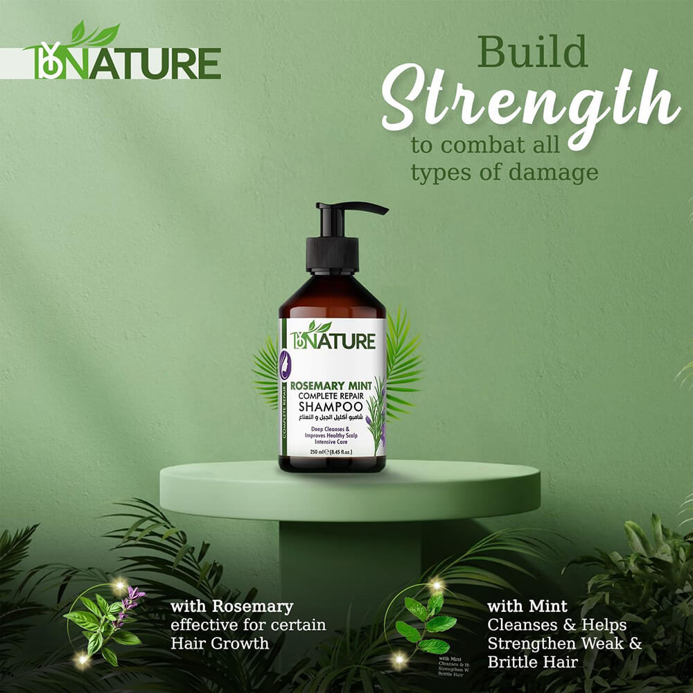 Nourishing shampoo with rosemary and mint – ByNature 250ml