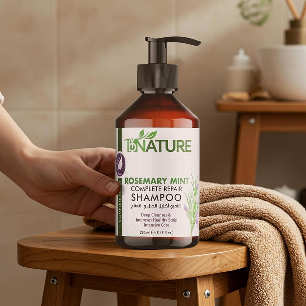 Natural herbal shampoo with rosemary oil and mint – 250ml ByNature