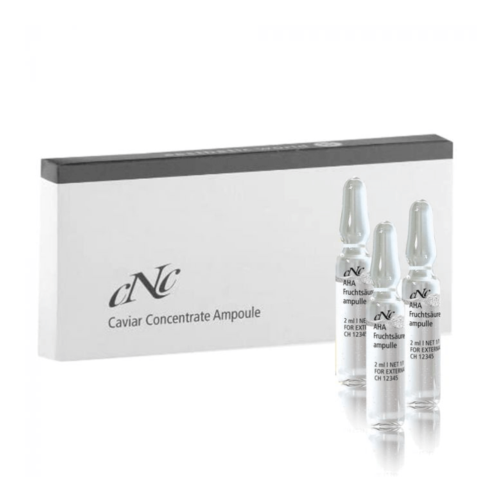 CNC AHA Acid Ampoules 10x2ml – intensive treatment to smooth, brighten, and renew dull or uneven skin.
