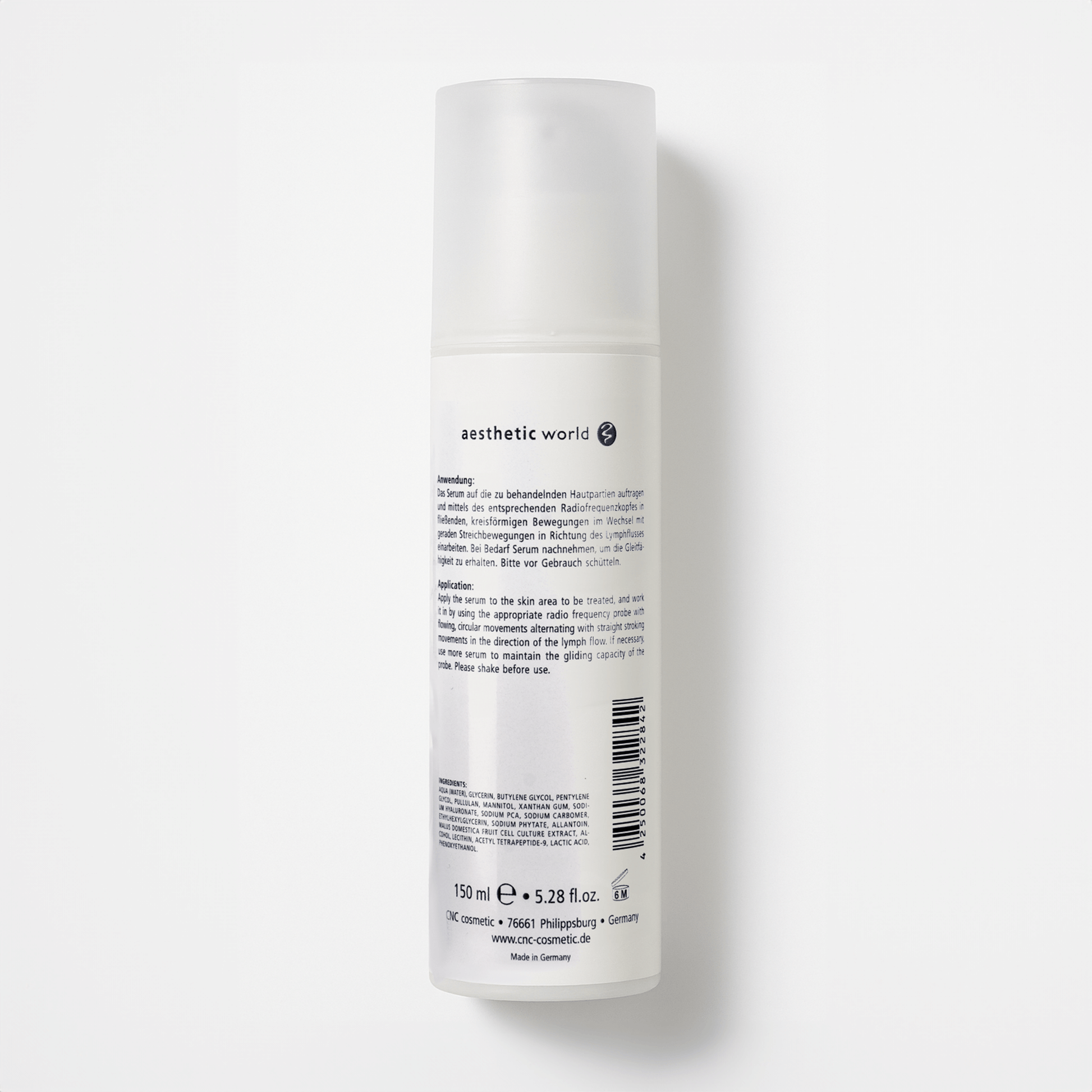 CNC Aesthetic World Body Cream – 150ml tube with intensive anti-wrinkle care for dry and aging skin, improves elasticity and hydration.