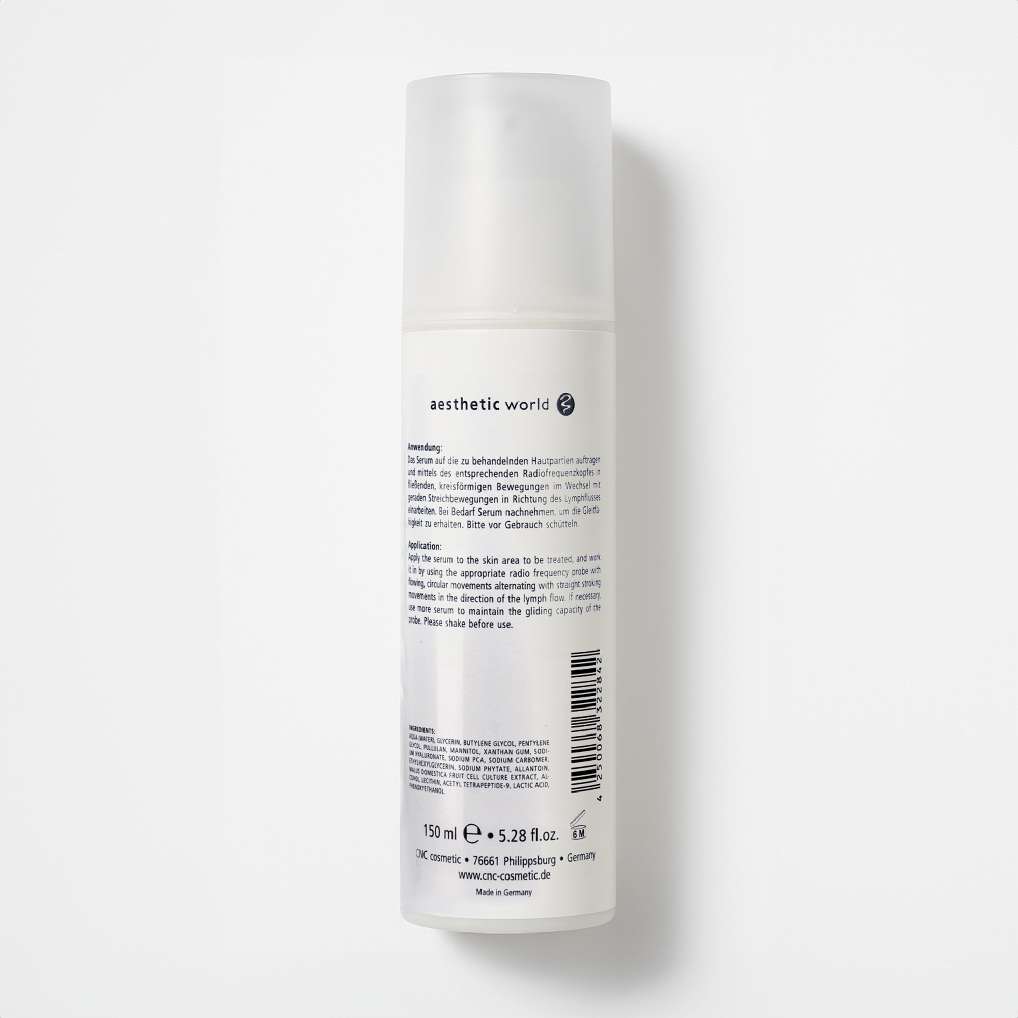 CNC Aesthetic World Body Cream – 150ml tube with intensive anti-wrinkle care for dry and aging skin, improves elasticity and hydration.