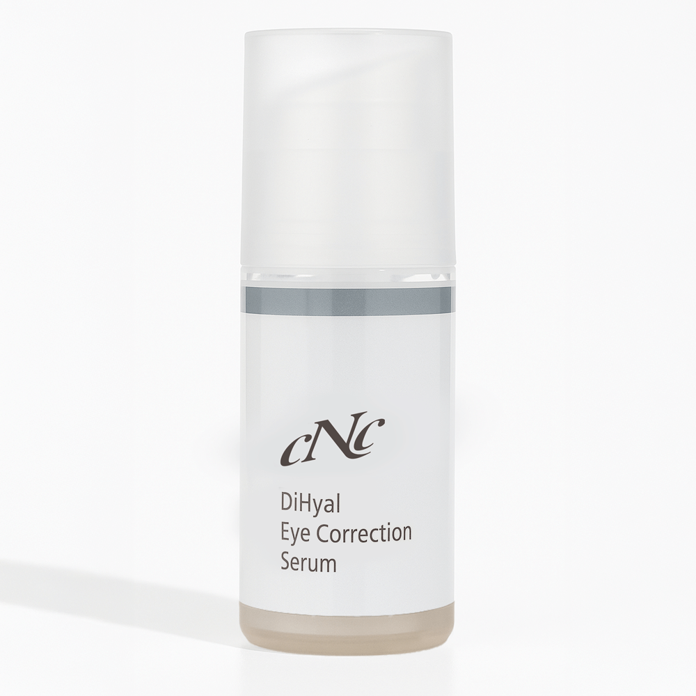 CNC DiHyal Eye Correction Serum 30ml – targeted eye serum in a sleek bottle, designed to reduce puffiness, fine lines, and dark circles.
