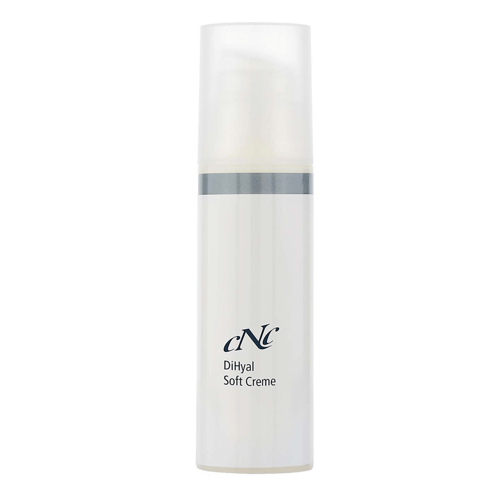 CNC DiHyal Soft Crème 150ml – lightweight moisturizing cream in a white tube, designed to boost hydration and soften the skin.