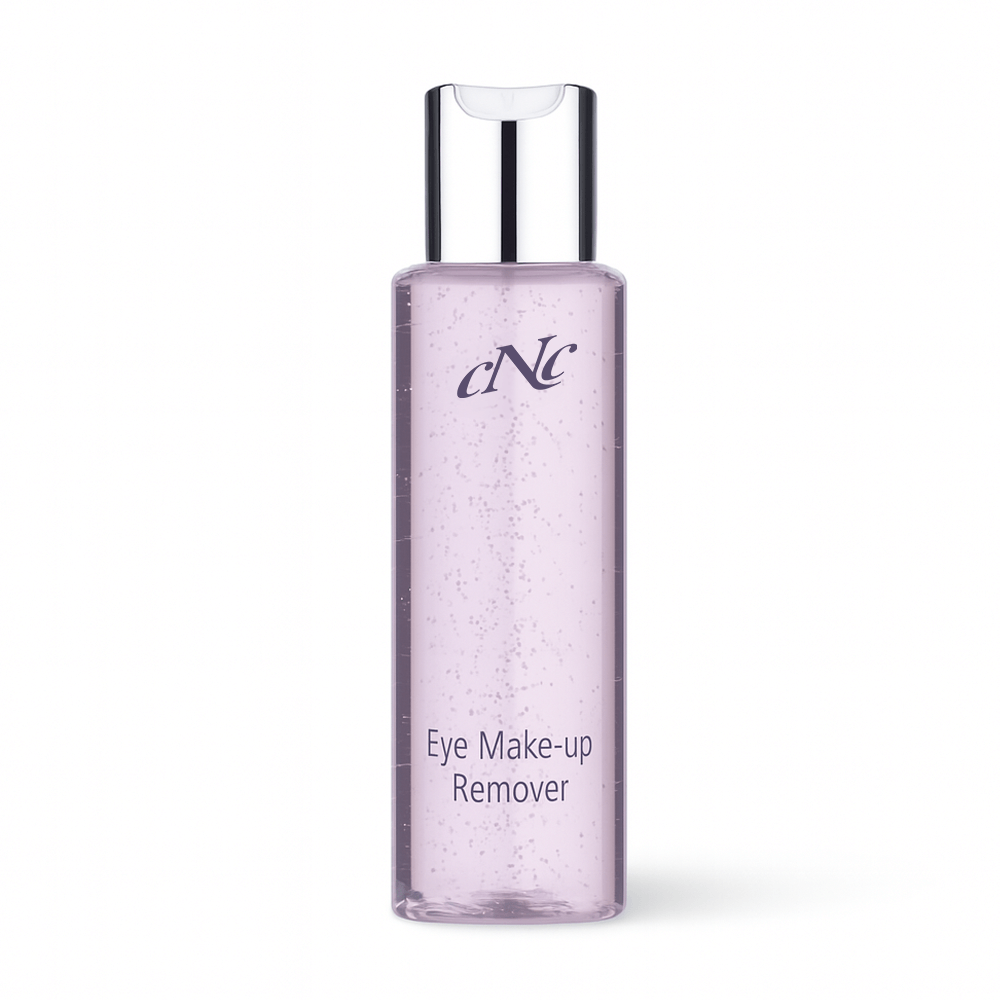 CNC Eye Make-up Remover 100ml – gentle, non-irritating cleanser in a sleek bottle, designed to remove eye makeup without drying the skin.