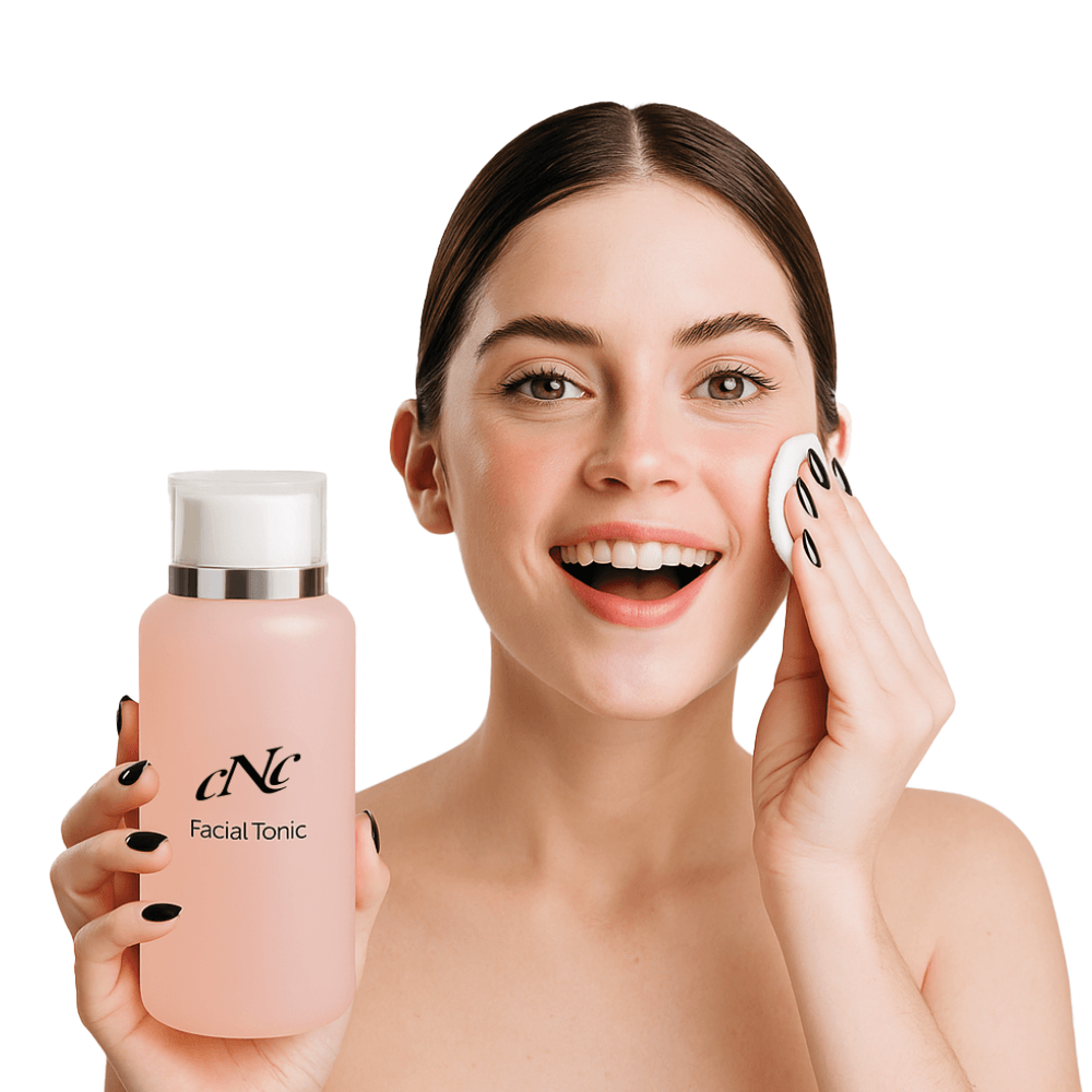 CNC Balance & Hydrate Tonic – 200ml skin-refreshing formula to restore moisture and refine skin texture.