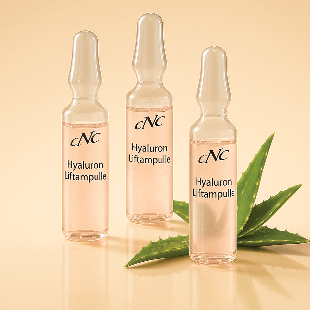 CNC Hyaluron Ampoules 10x2ml – anti-aging skincare vials that lift, hydrate, and enhance glow for tired or mature skin.