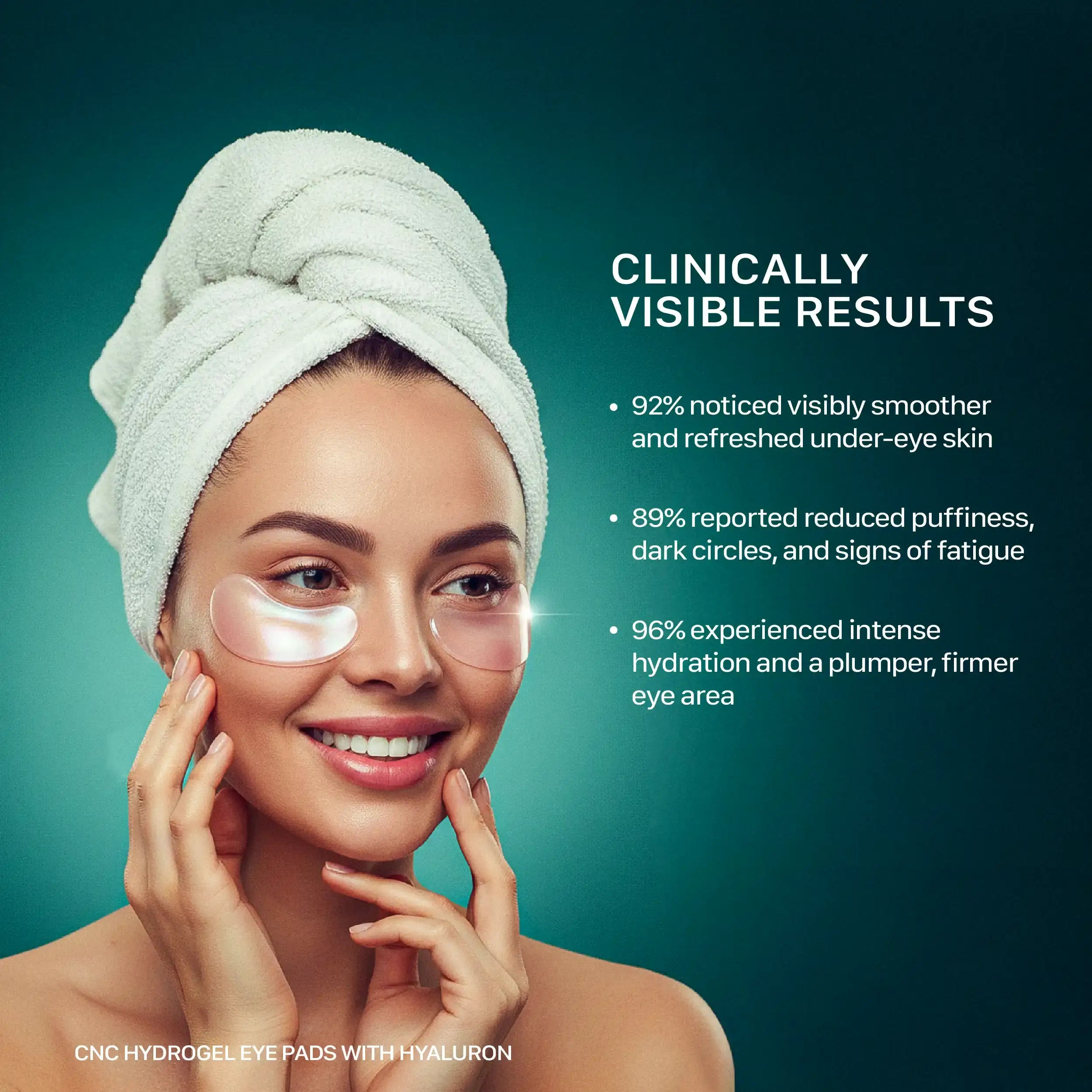 CNC Hydrogel Eye Pads with Hyaluron - 9 Pairs