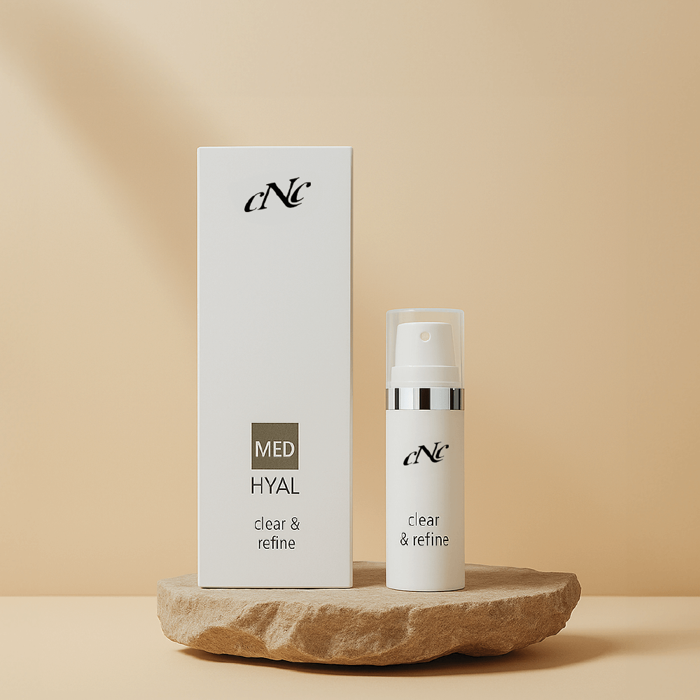 CNC Clear & Refine Serum 30ml – lightweight serum with hyaluronic acid to hydrate, balance, and visibly improve skin clarity.
