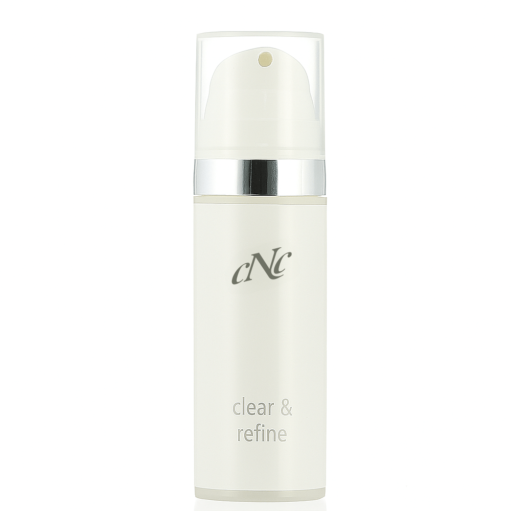 CNC MED HYAL Clear & Refine Serum 30ml – clarifying and hydrating serum in a sleek bottle, designed to refine pores and smooth skin texture.