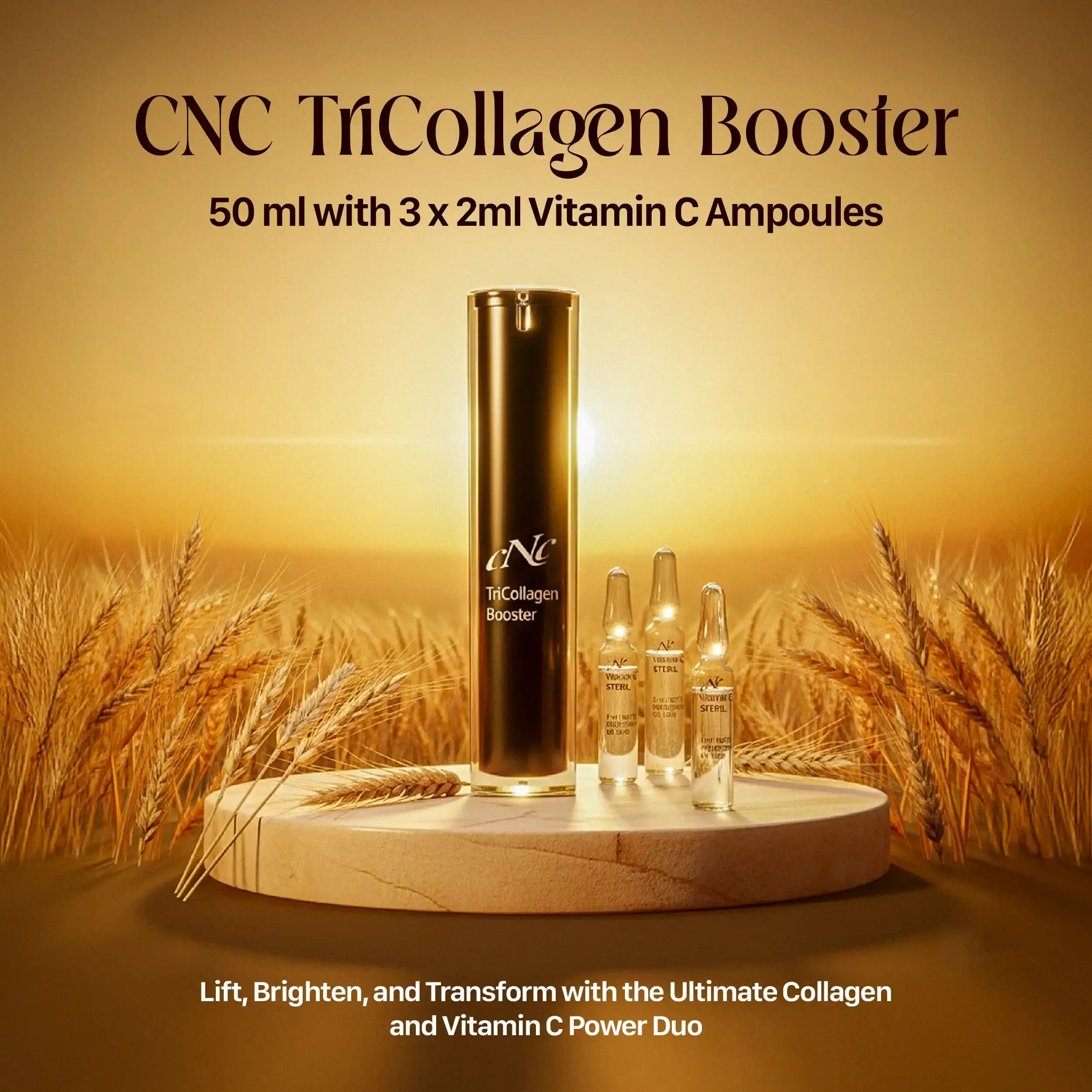 CNC TriCollagen Booster 50ml + 3x2ml Vitamin C Serum